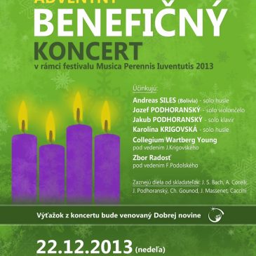 Pozvánka na Adventný benefičný koncert