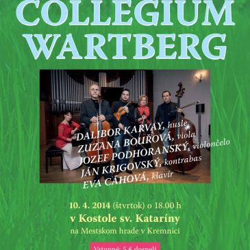 Pozvánka na koncert Collegium Wartberg