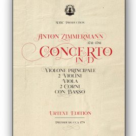 Anton Zimmermann- concerto per il Violone in D